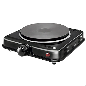 Fogão Elétrico Preto com Termostato 1 Boca - 110v