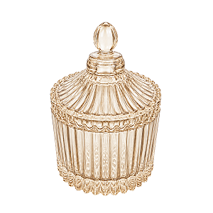 Frasco Vidro Âmbar Castle Para Velas 70ml Com Tampa