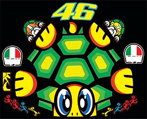 ADESIVO PARA CAPACETE TARTARUGA