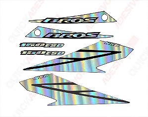 Kit Adesivo holográfico Honda Bros 150 2008 esd