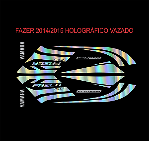 ADESIVO YAMAHA FAZER 150 SED 2014/2015 HOLOGRÁFICO