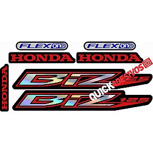 Kit Jogo Faixa Adesiva Honda Biz 125 Es 2014 Preta