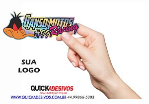 kit 45 adesivo logo empresa holográfico