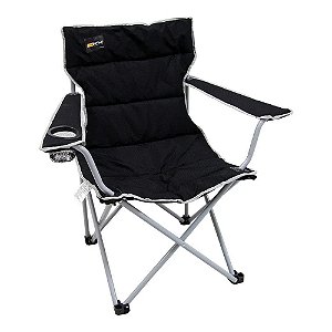 Cadeira Para Camping Dobrável Alvorada Nautika Preta
