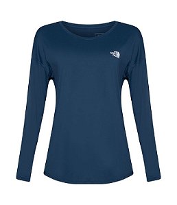 Camiseta The North Face Feminina W Hyper Tee L/S Crew N4l Azul