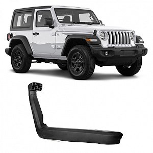 KIT SNORKEL JEEP WRANGLER JL 2018 EM DIANTE PRETO FOSCO VO6 15444 OFF ROAD 4X4