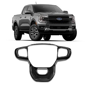 MOLDURA APLIQUE VOLANTE FORD RANGER FIBRA DE CARBONO Vo6