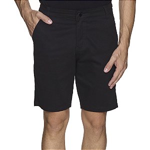 BERMUDA DE SARJA MASCULINA ESPORTE FINO - PRETA