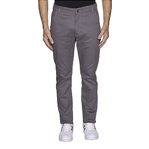 CALÇA DE SARJA MASCULINA ESPORTE FINO - CINZA CLARA