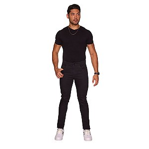 Calça Jeans Masculina Tradicional Slim Fit com Elastano
