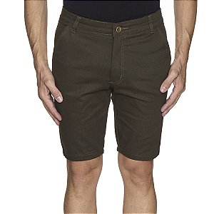 BERMUDA DE SARJA MASCULINA ESPORTE FINO - VERDE