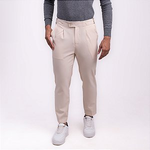 Calça Alfaiataria Premium com pregas Ajustável Masculina Social