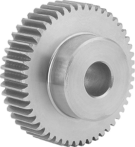 RODA DE ENGRENAGEM MÓDULO 8 EM AÇO 24 DENTES LARGURA DE 80MM FURO DE 30MM FX401080024
