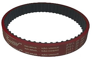 Correia Sincr. 210 L 30 mm Revestimento Borracha Vermelha Espessura Total 8,3mm