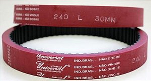 Correias Universal para Embaladora Empacotadeira Inbramaq 240 L 30 mm vermelha E 12,7 Z 72