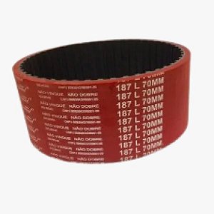 Correias Universal para Embaladora Empacotadeira Indumak 187 L 70 mm vermelha E 8,5 Z 50