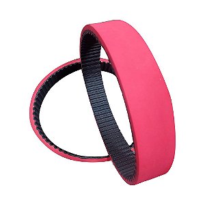Correia Sincr. 50 T10 630 Revestimento Borracha Rosa Espessura Total 10mm