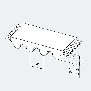 CORREIA HTD 12MM 5M-500 5M HTP HTD - REXON