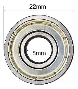 ROLAMENTO IND. 608ZZ BLINDADO - KIT 100 PEÇAS