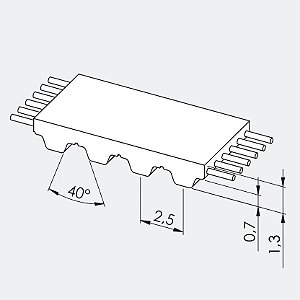 CORREIA 6MM T2.5-500 IND. PREMIUM PU/AÇO