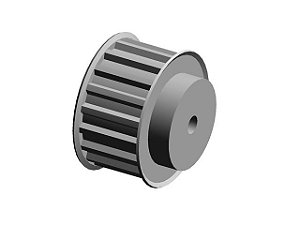 POLIA 18 DENTES AT10 25MM TIPO 6F EM ALUMÍNIO ✅