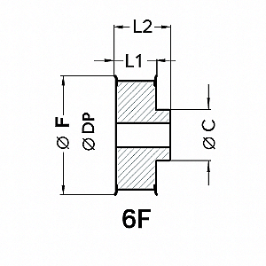 POLIA IND. ROYAL 28 DENTES 8M 30MM 6F AÇO