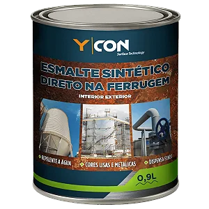 Ycon Building Esmalte Cinza Dupla Ação Brilhante Anticorrosivo (900 ml)