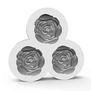 Molde de Silicone Camélia 3 Cavidades