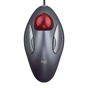 Mouse com fio USB Logitech Trackball Marble