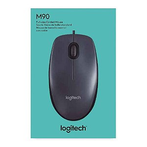 Mouse com fio USB Logitech M90 Preto 1000dpi