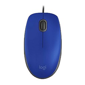 Mouse com fio USB Logitech M110 com Clique Silencioso - Azul