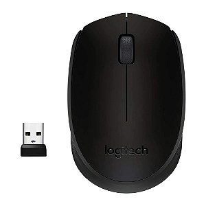 Mouse sem fio Logitech M170 conexão USB com Design Compacto