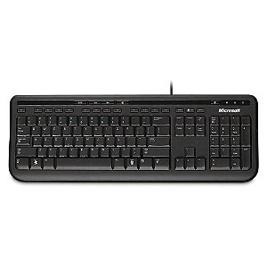 Teclado Microsoft 600 QWERTY Português Preto