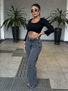 Calça Jeans Wide Leg