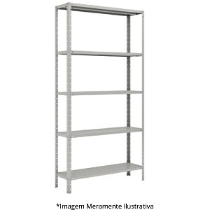 Estante De Aço Bipartida Leve 5 Prateleiras CH 26 Suporta 15 Kg 80Lx27PX155A CZ 10071