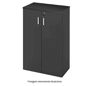 Armário Alto 3 Prateleiras 80x45x161,5 Preto - Mileto 601408