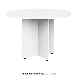 Mesa Reunião Circular Pé Painel Olímpia 25MM 120Lx120Px73A BR/BR (2v) 604106
