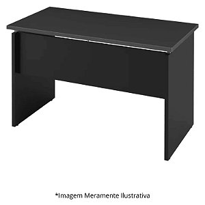Mesa Secretária Pé Painel Olímpia 25MM 90Lx60Px73A PT/PT (2v) 604306