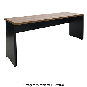 Mesa Secretária Pé Painel Olímpia 25MM 120LX60PX73A NO/PT (2v) 604702
