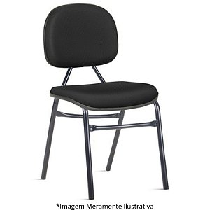 Cadeira Fixa Basic C/ Reforço Pé Palito Base PT Ass/Enc PT 400105