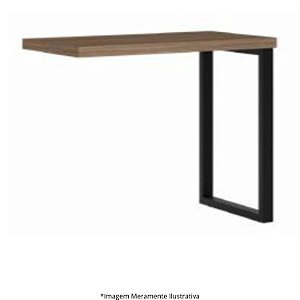 Mesa Auxiliar Modena Pé Quadro 40MM 90Lx45Px74,5A NO/PT 650114