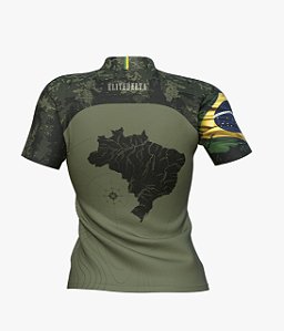 Camiseta Babylook Feminina - Bandeira do Brasil Mod 02