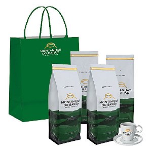 KIT GRÃOS: 4 pacotes - Café em grãos 500g + 1 Xícara de café de brinde