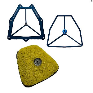 KIT SUPORTE + FILTRO DE AR SUPORTE DE FILTRO DE AR  YAMAHA YZF 250 (2014 2018) E YZF 450F (2018 A 2022), WRF 250 ( 2015 A 2019) E WRF 450 92016 A 2018)