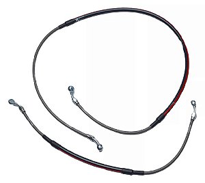 Kit Flexível De Freio Crf 250f/300f - Dianteiro e Traseiro - Cabo Aeroquip