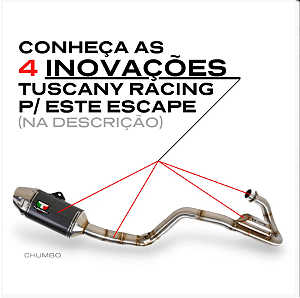 ESCAPAMENTO TUSCANY RACING P/ CRF 300F | AÇO INOX 304 E ALUMÍNIO