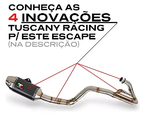 ESCAPAMENTO TUSCANY RACING P/ FOURTRAX 420 | AÇO INOX 304 E ALUMÍNIO
