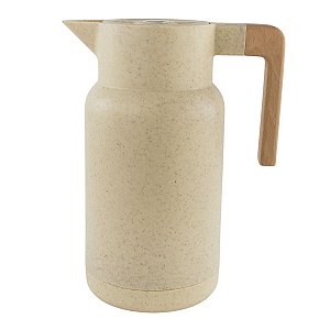 GARRAFA TERMICA LYOR BEGE AREIA ALÇA DE BAMBU