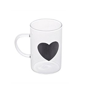 CONJUTO 2 CANECAS BLACK HEART 280 ML