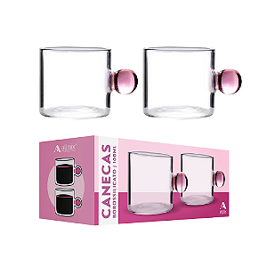 2 Canecas Borossilacato 100ml - Allmix